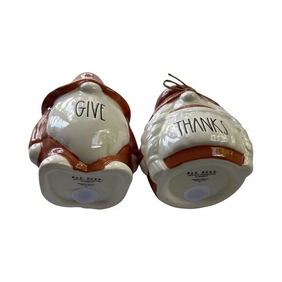 Rae Dunn Artisan Collection from Magenta Thanksgiving Gnomes (Give/Thanks) NWT - Picture 6 of 7